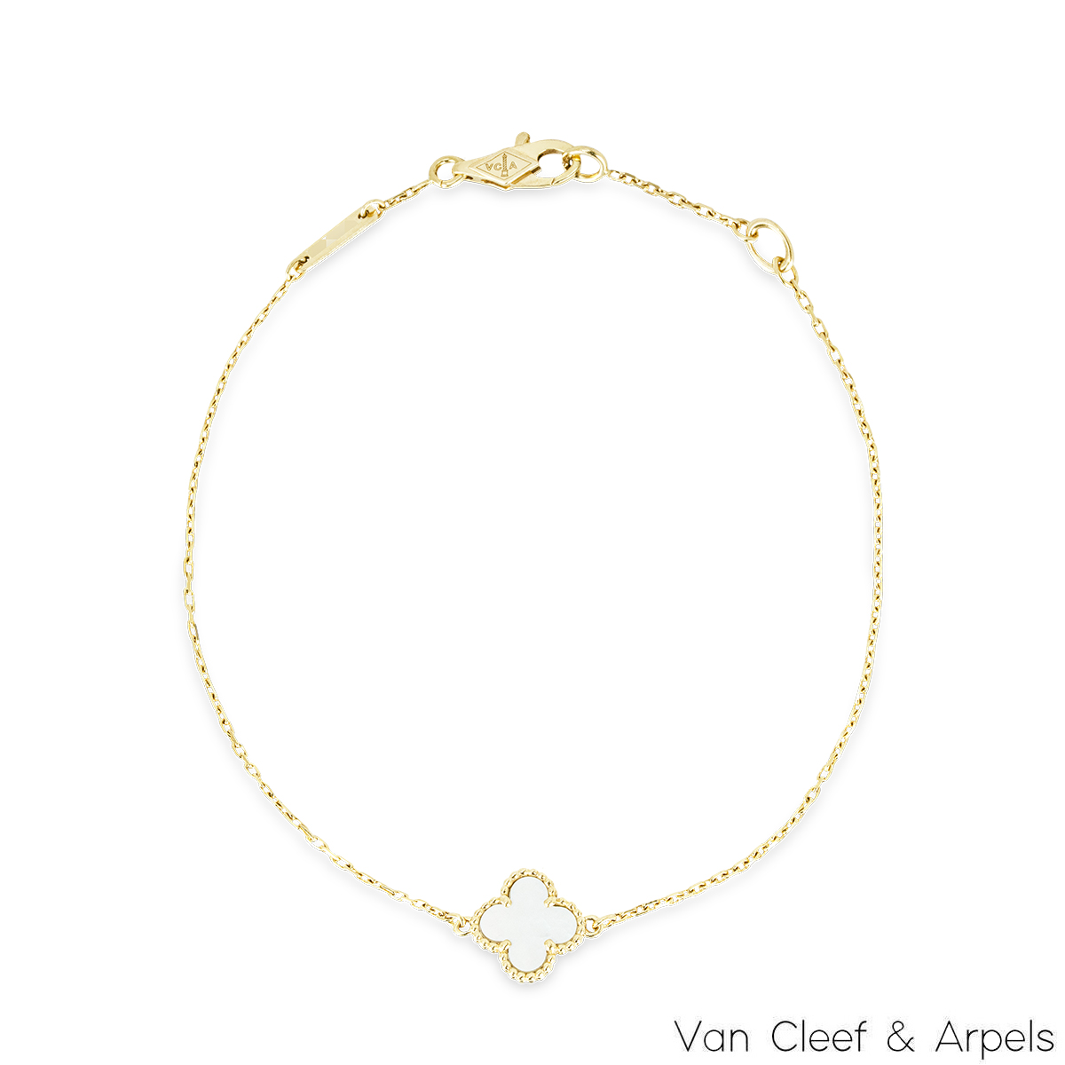 Van Cleef & Arpels Yellow Gold Sweet Alhambra Bracelet VCARF68800 Van Cleef & Arpels Yellow Gold Sweet Alhambra Bracelet VCARF68800